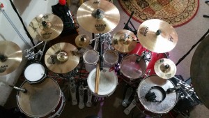 Studio recording drum set