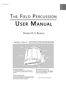the field percussion user manual cover large