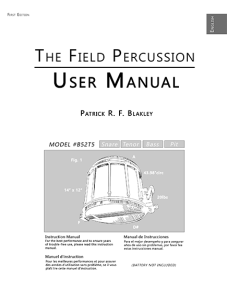 the field percussion user manual cover