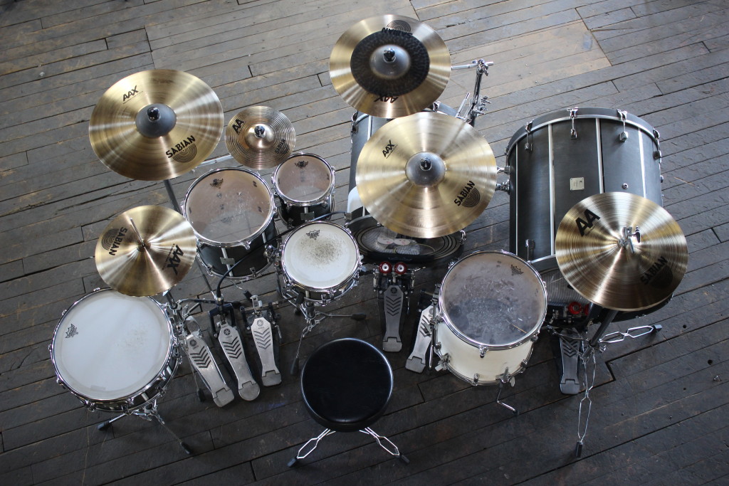 Drumset overview Custom "Time Machine" kit at PRFB.net Percussion Studio