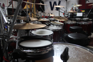 studio drumset combined