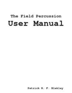 the field percussion user manual ebook cover