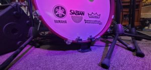 Bass drum riser in front