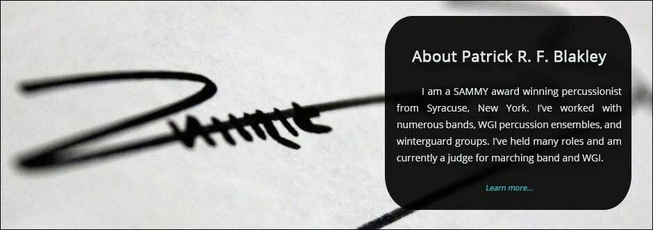 Patrick RF Blakley signature banner