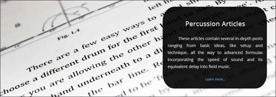 Percussion articles banner