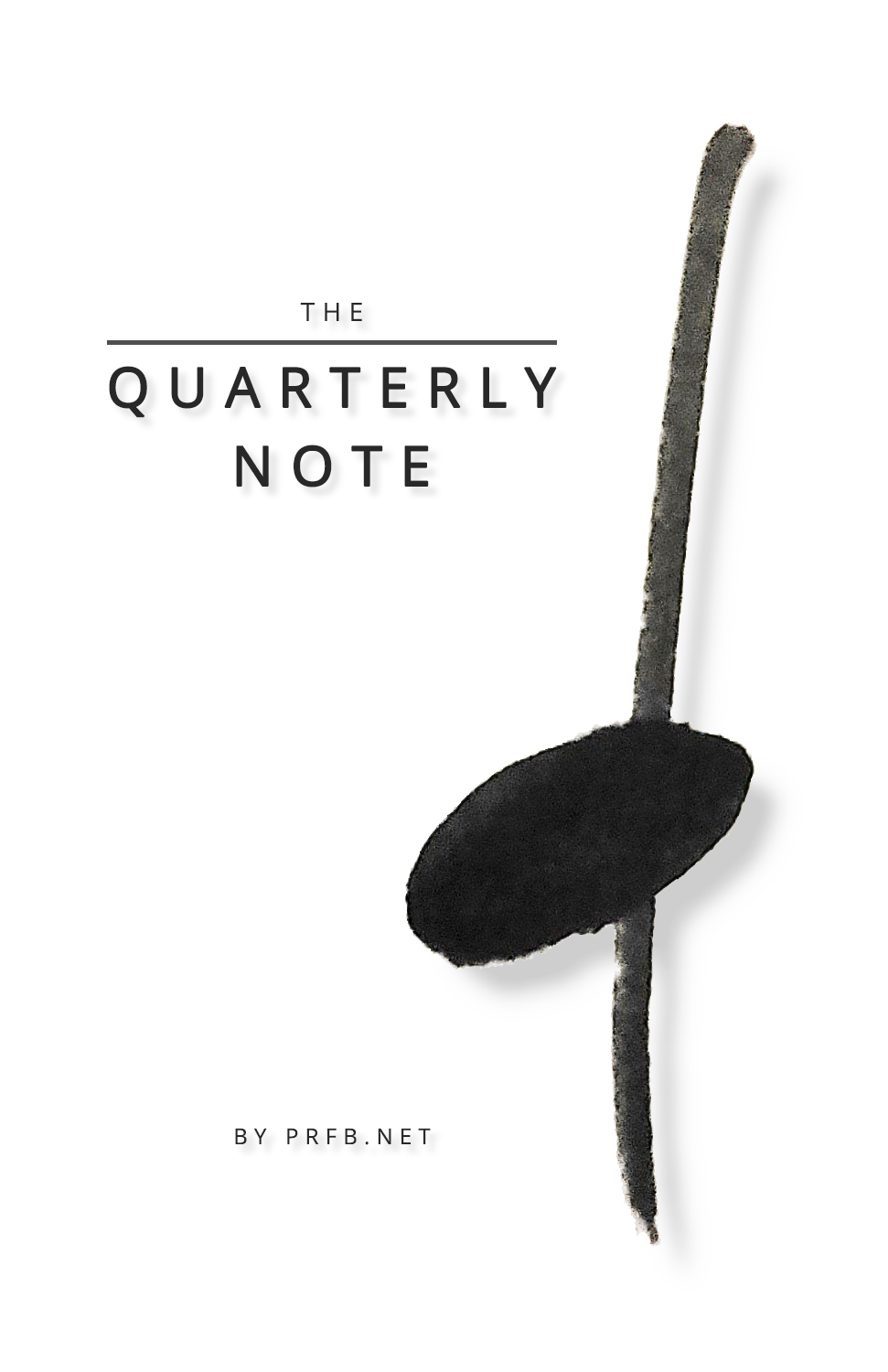 Hand drawn quarter-note with text