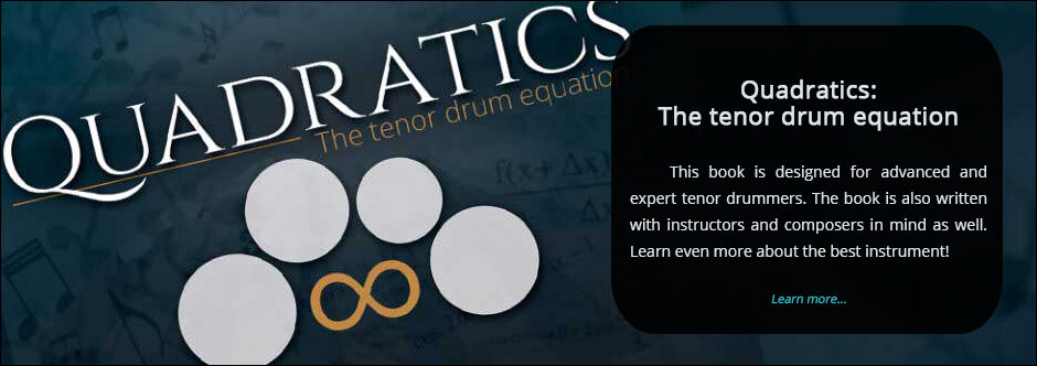 Quadratics tenor drum book banner