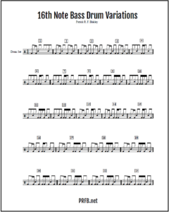 Advanced drumset bass drum rhythm exercise