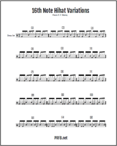 Advanced drumset hihat rhythm exercise