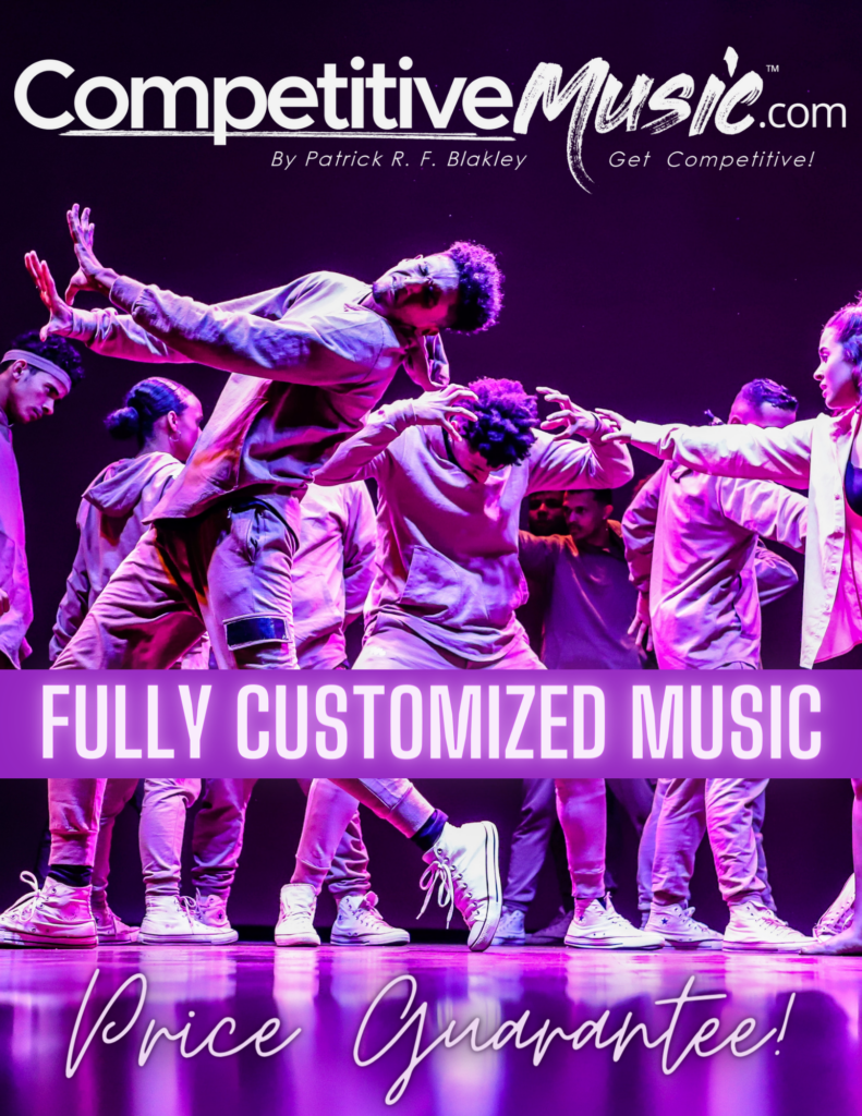 Competitive dance music and audio editing flyer