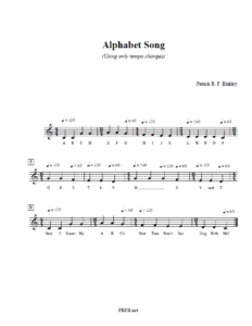 Alphabet song with no rhythms!