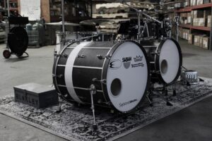 Time Machine drumset front angle view