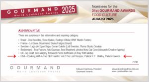 Cookbook Awards Nomination