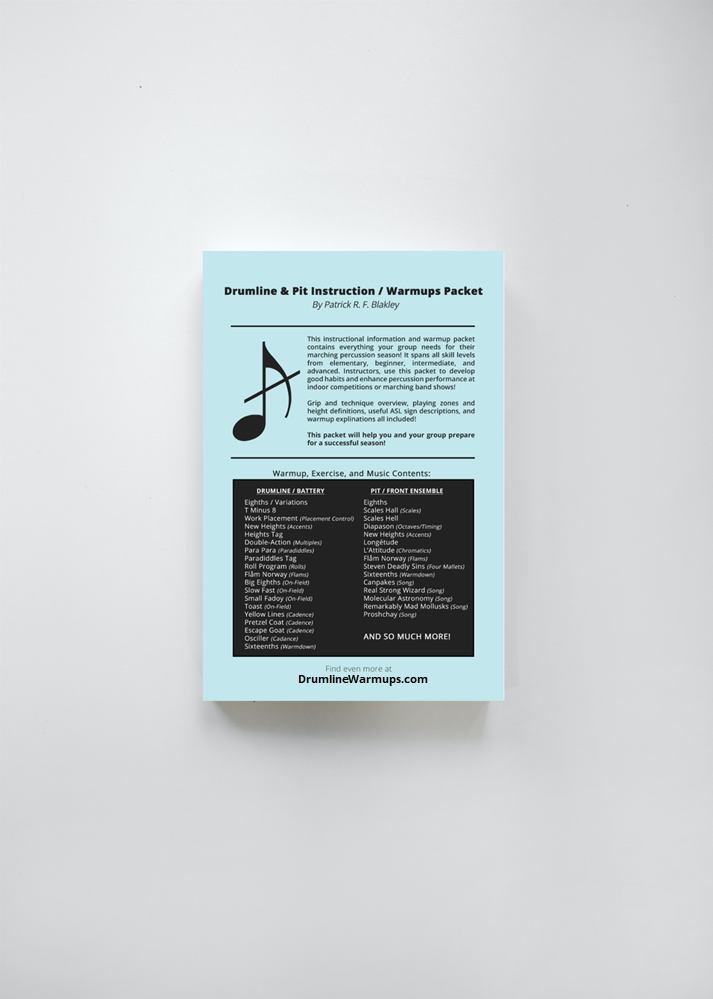 Pre-Built Drumline Warmups Packet!